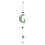 CENTRALE BRICO Carillon en forme de chat et de lune avec perles  - vert pale