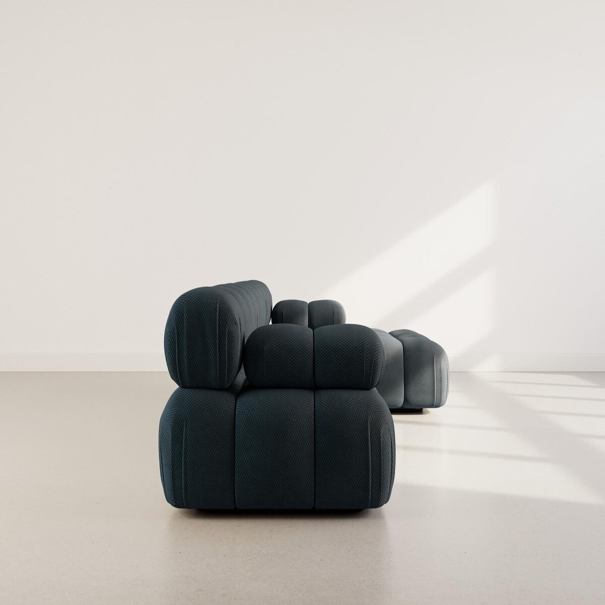 LISA DESIGN Ruby - canapé modulable d'angle droit 4 places en velours texturé