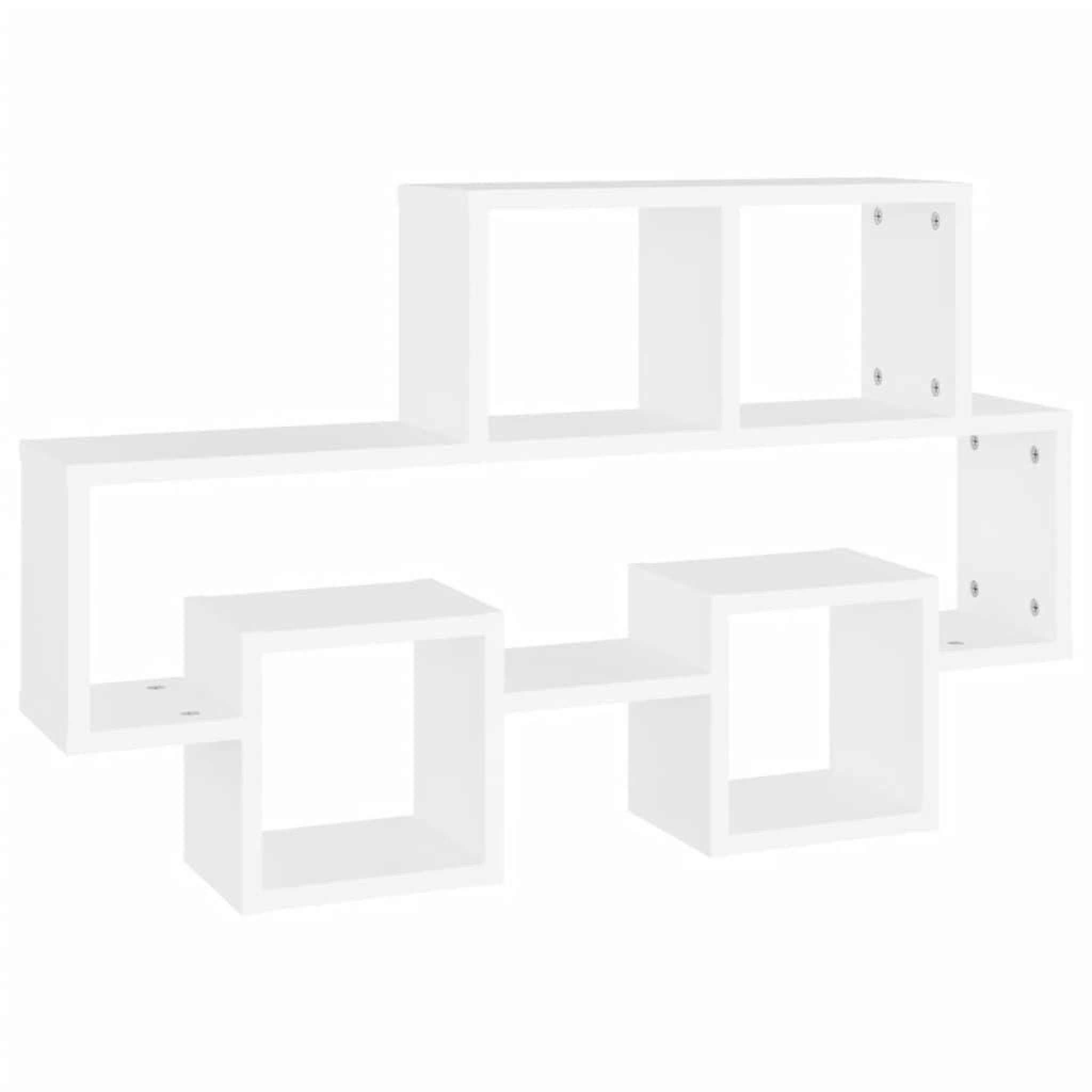 Voir la diapositive 2 : VIDAXL Etagere murale forme d'auto Blanc 82x15x51 cm Bois d'ingenierie