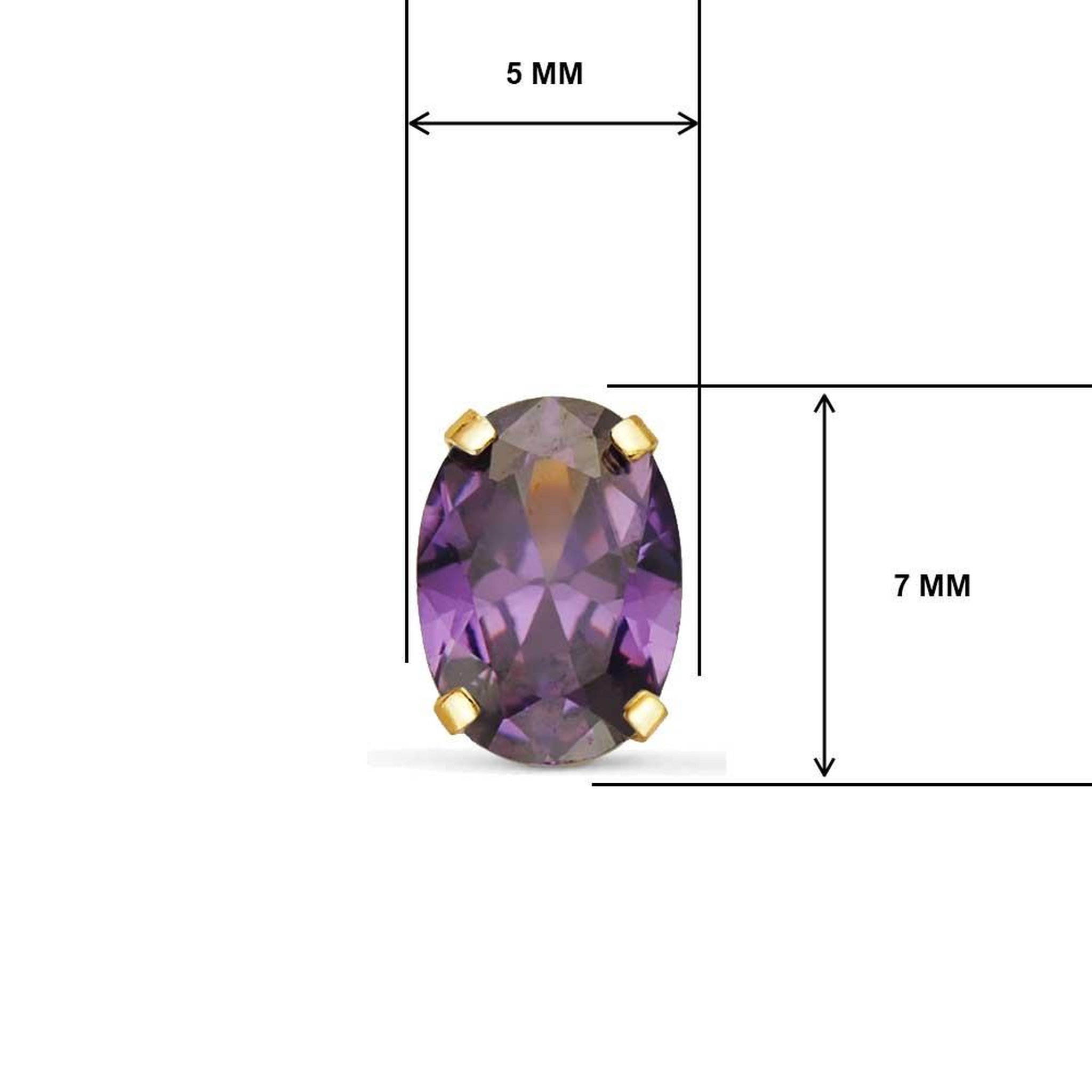 Voir la diapositive 4 : L'ATELIER D'AZUR Boucles d'Oreilles Or 18 Carats 750 - Zirconiums Améthyste