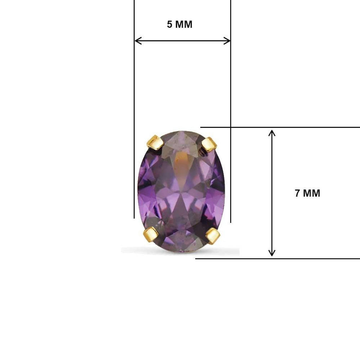 L'ATELIER D'AZUR Boucles d'Oreilles Or 18 Carats 750 - Zirconiums Améthyste