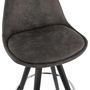 Voir la diapositive 6 : Paris Prix Tabouret de Bar Scandinave  Miro  87cm Gris & Noir