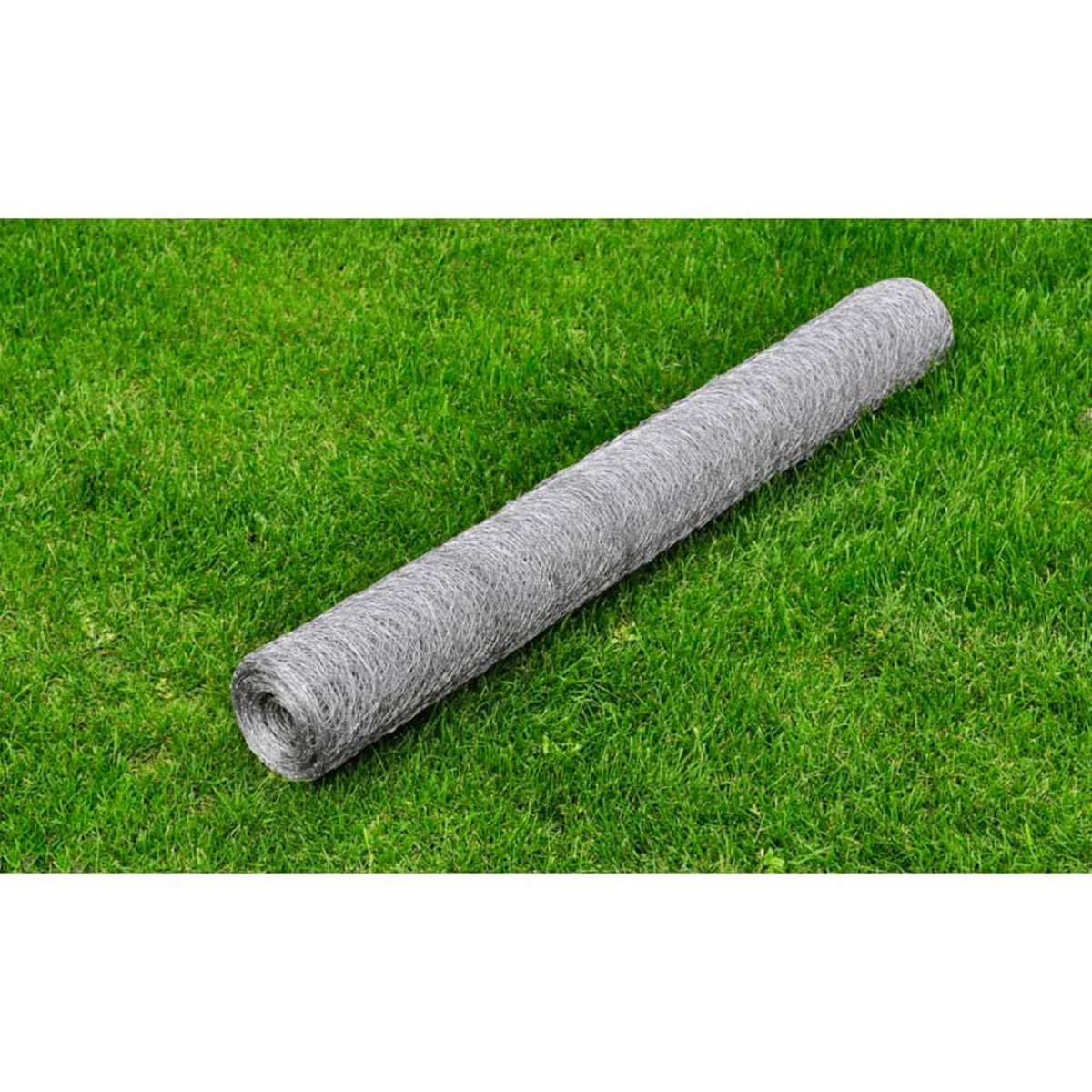 VIDAXL Grillage pour voliere Acier galvanise 25 x 0,5 m Argente