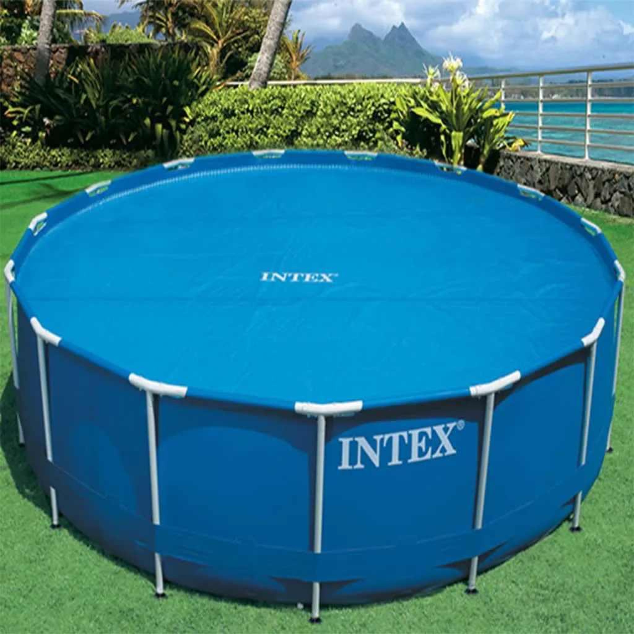Voir la diapositive 4 : INTEX Intex Couverture solaire de piscine ronde 366 cm 29022