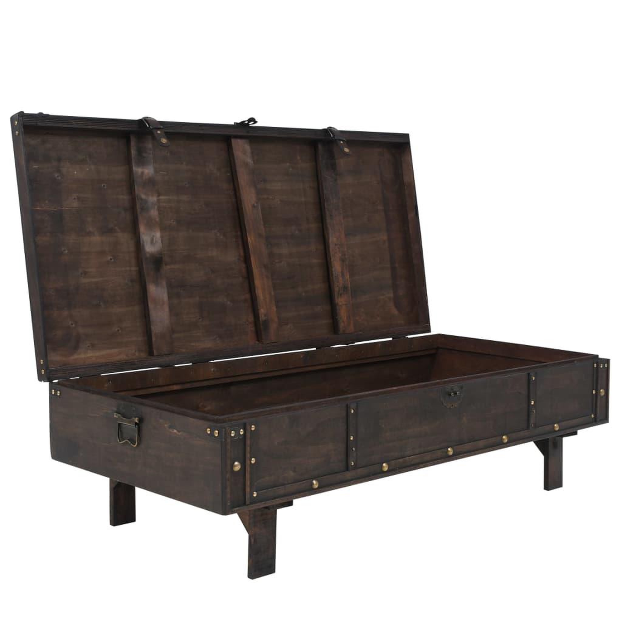 Voir la diapositive 3 : VIDAXL Table basse contreplaque style vintage 120x55x35 cm