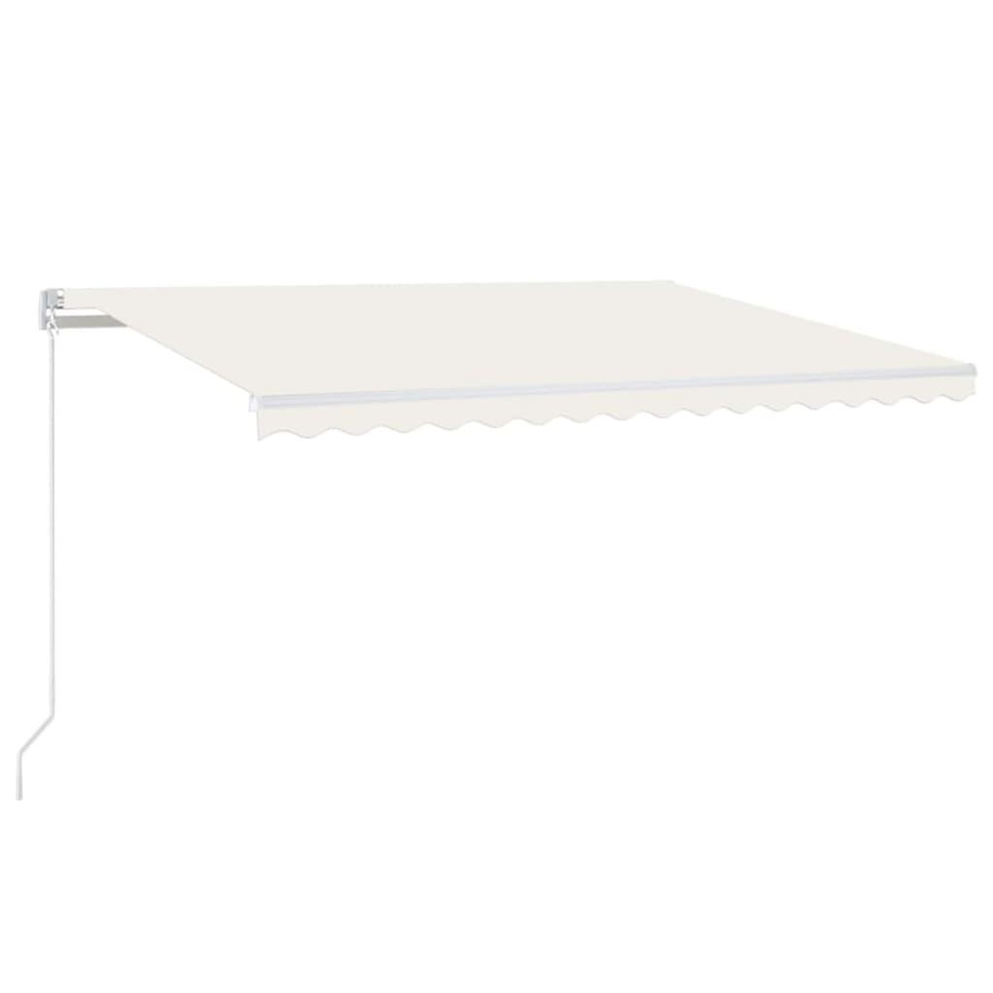 Voir la diapositive 2 : VIDAXL Auvent manuel retractable avec LED 450x300 cm Creme