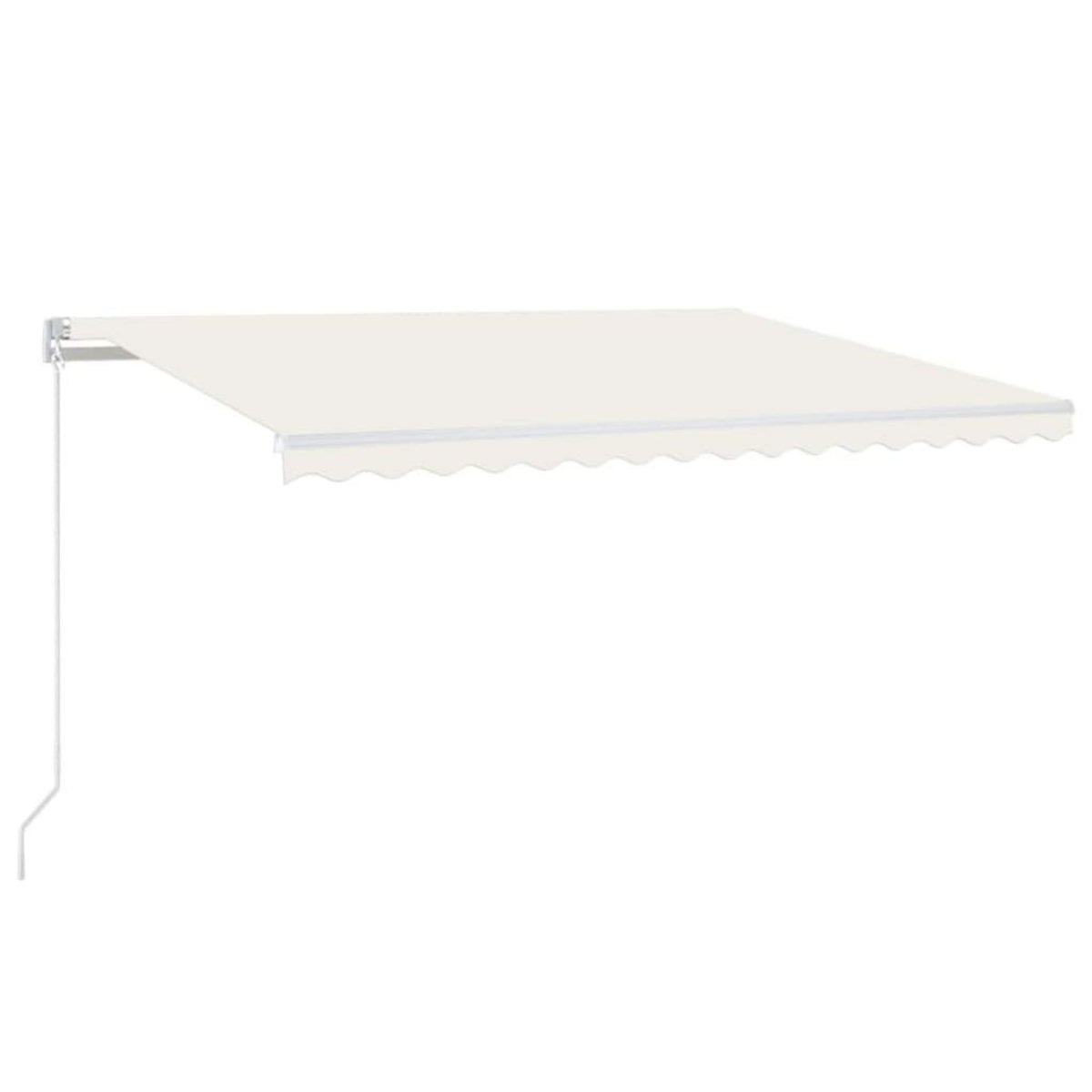 VIDAXL Auvent manuel retractable avec LED 450x300 cm Creme