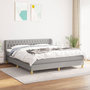 Voir la diapositive 1 : VIDAXL Sommier a lattes de lit avec matelas Gris clair 180x200cm Tissu