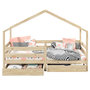 Voir la diapositive 3 : IDIMEX Lit cabane ENA avec tiroirs, 90 x 190 cm en pin massif