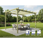 JARDIDECO Pergola massive en bois Paris 420 x 300 cm - Maderland