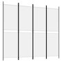 Voir la diapositive 2 : VIDAXL Cloison de separation 4 panneaux Blanc 200x180 cm Tissu