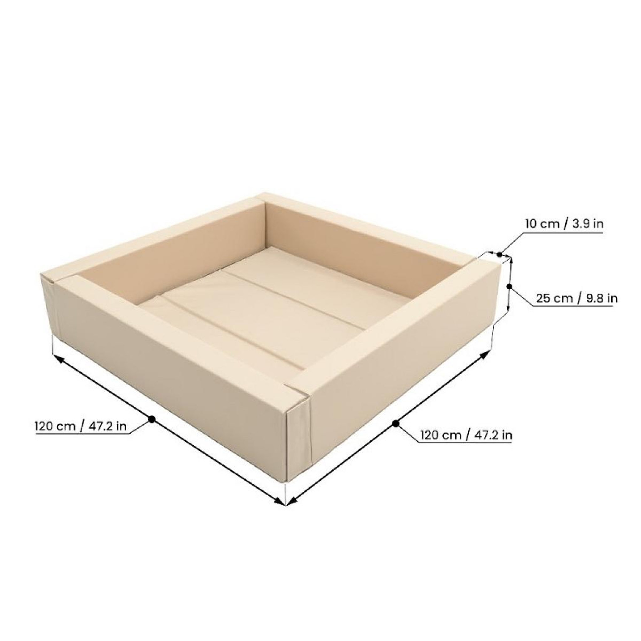 Voir la diapositive 2 : IGLU Piscine à balles en mousse beige