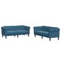 Voir la diapositive 2 : VIDAXL Ensemble de canapes 2 pcs bleu velours