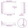Voir la diapositive 6 : VIDAXL Pieds de table a manger forme de V 2 pcs 80x(72-73,3) cm acier