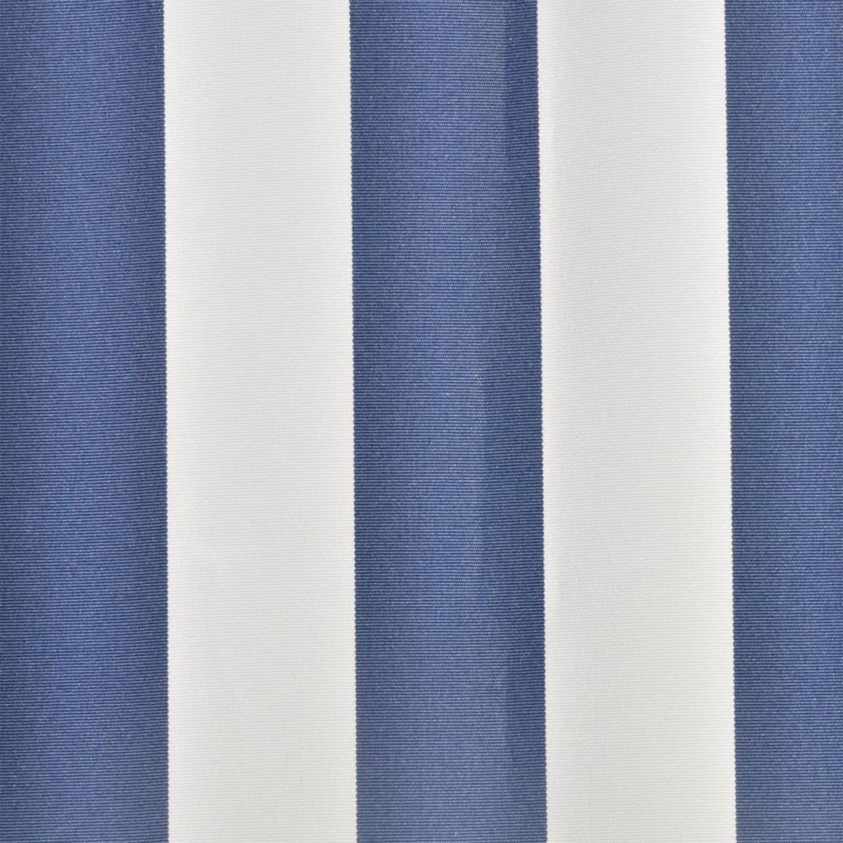 VIDAXL Toit d'auvent Toile Bleu et blanc 4x3 m (Cadre non inclus)