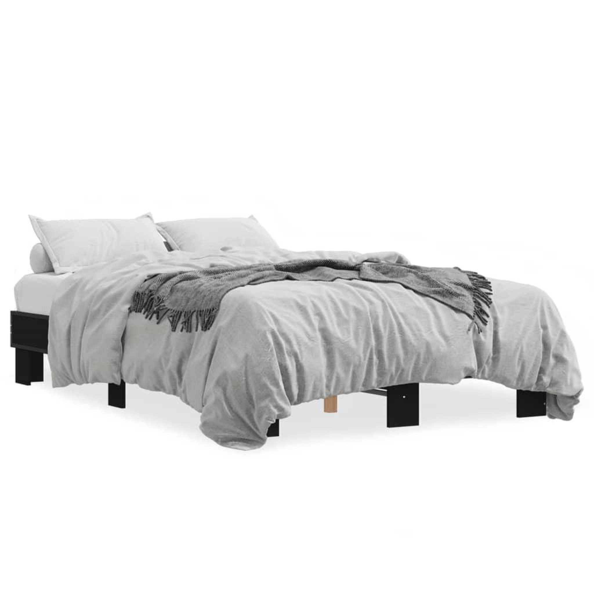 Voir la diapositive 2 : VIDAXL Cadre de lit sans matelas noir 140x200 cm
