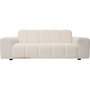 Voir la diapositive 3 : ATMOSPHERA Canapé fixe en tissu côtelé PALMA - 3 places - Ivoire