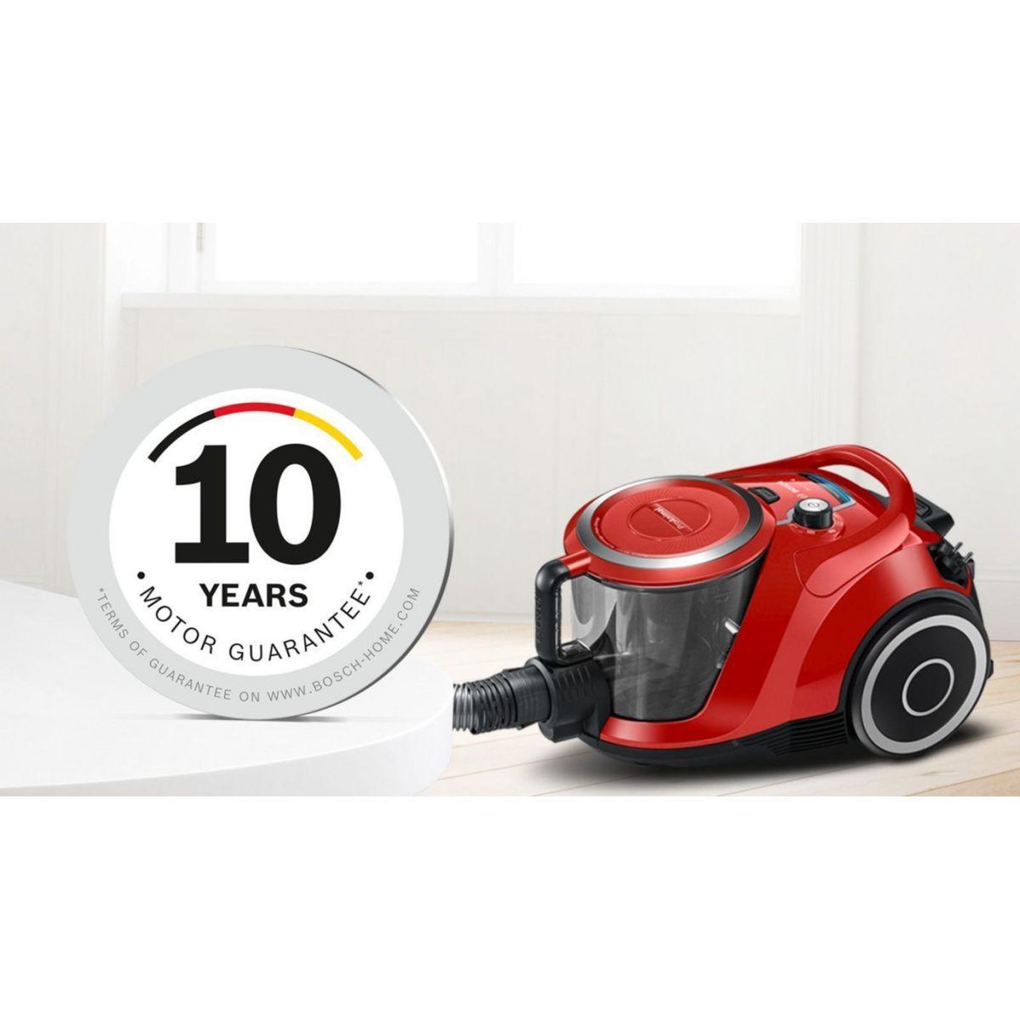 Voir la diapositive 5 : BOSCH Aspirateur sans sac pro animal rouge bgs41pet1