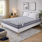 PROVENCE LITERIE Ensemble Sommier Tapissier et Matelas Ferme Très Respirant. Coloris disponibles : Blanc, Gris, Noir