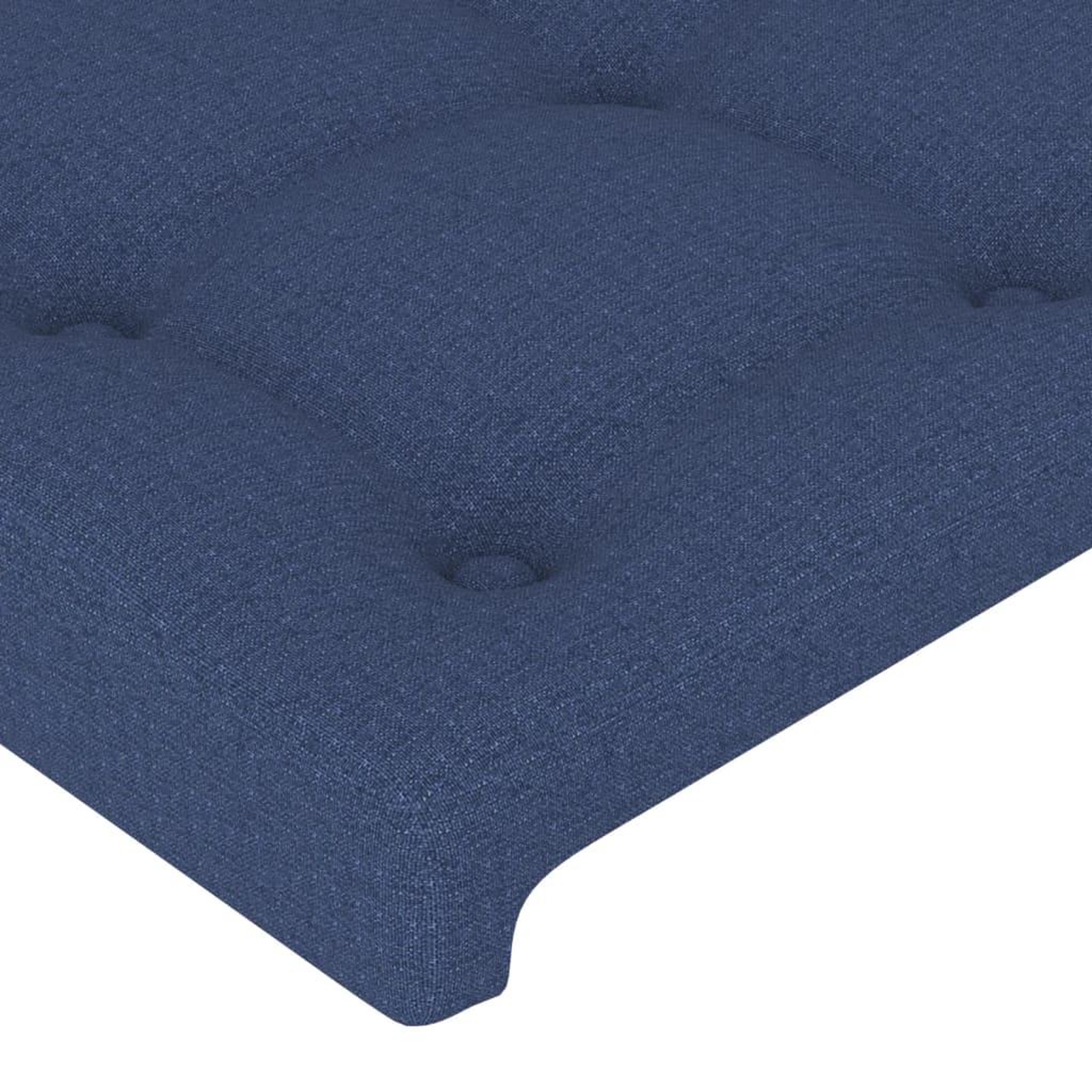 Voir la diapositive 5 : VIDAXL Tete de lit a LED Bleu 83x16x118/128 cm Tissu