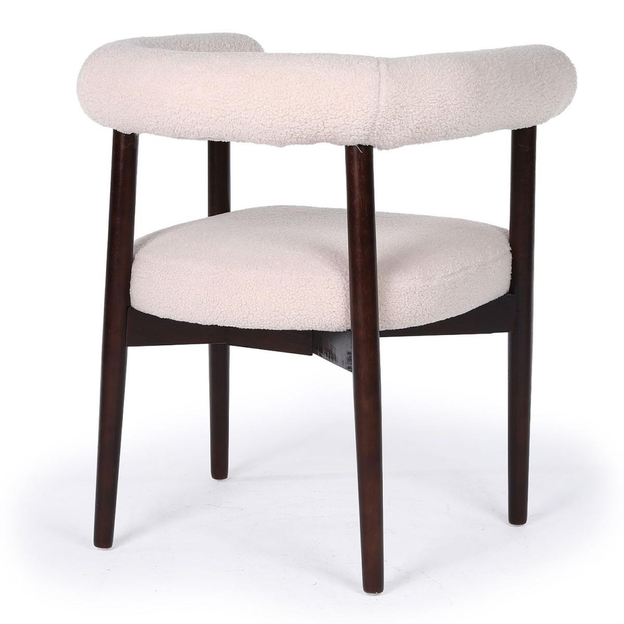 Voir la diapositive 5 : Paris Prix Lot de 2 Chaises en Tissu Bouclette  Alva  75cm Beige