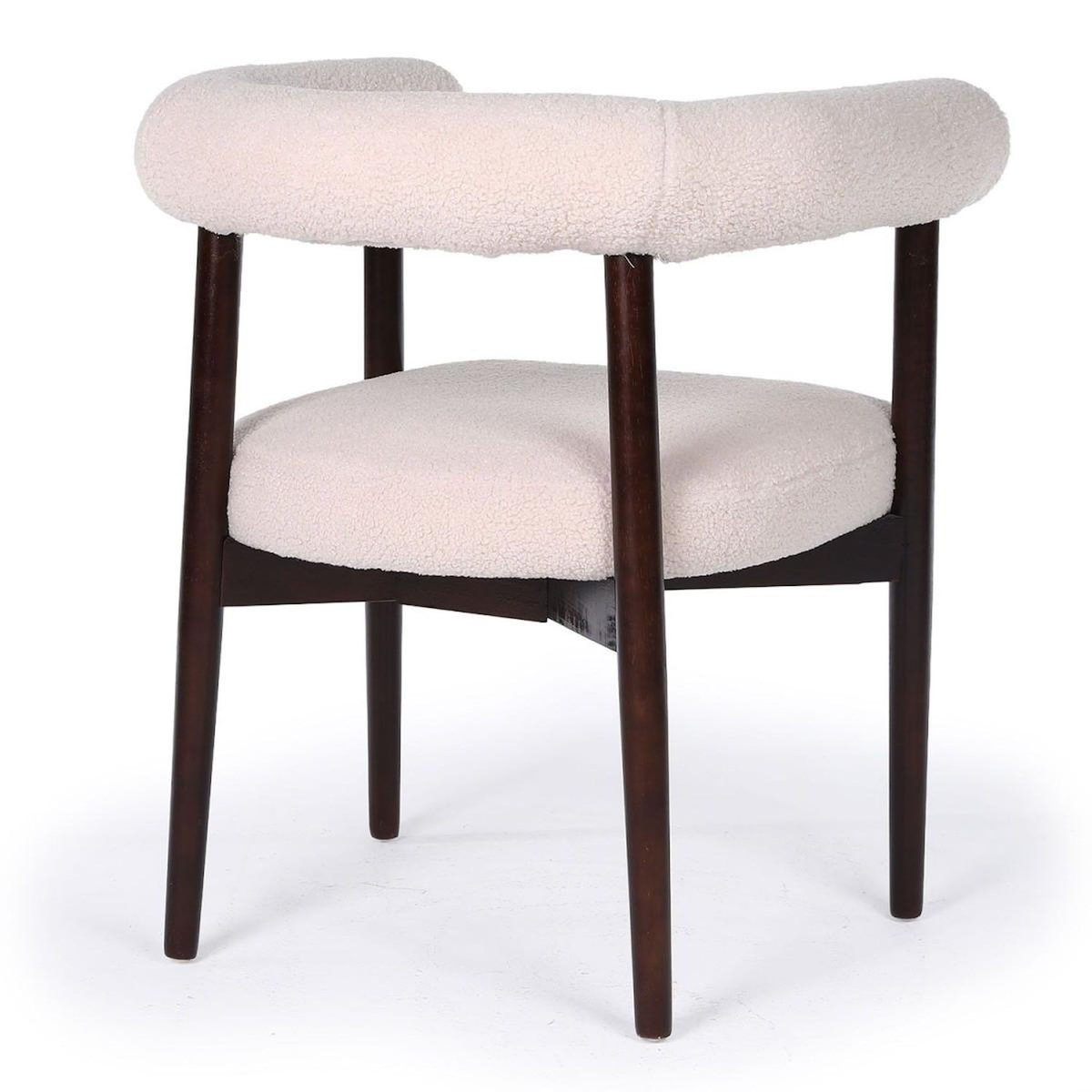 Paris Prix Lot de 2 Chaises en Tissu Bouclette  Alva  75cm Beige