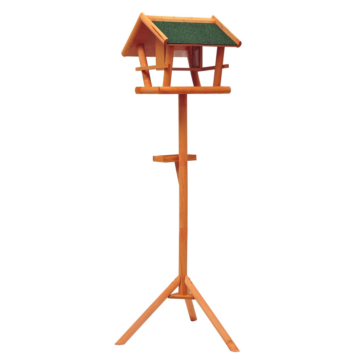 HOMCOM Mangeoire sur pied nichoir a plateau station a oiseaux bois pour  exterieur 150cm pas cher 