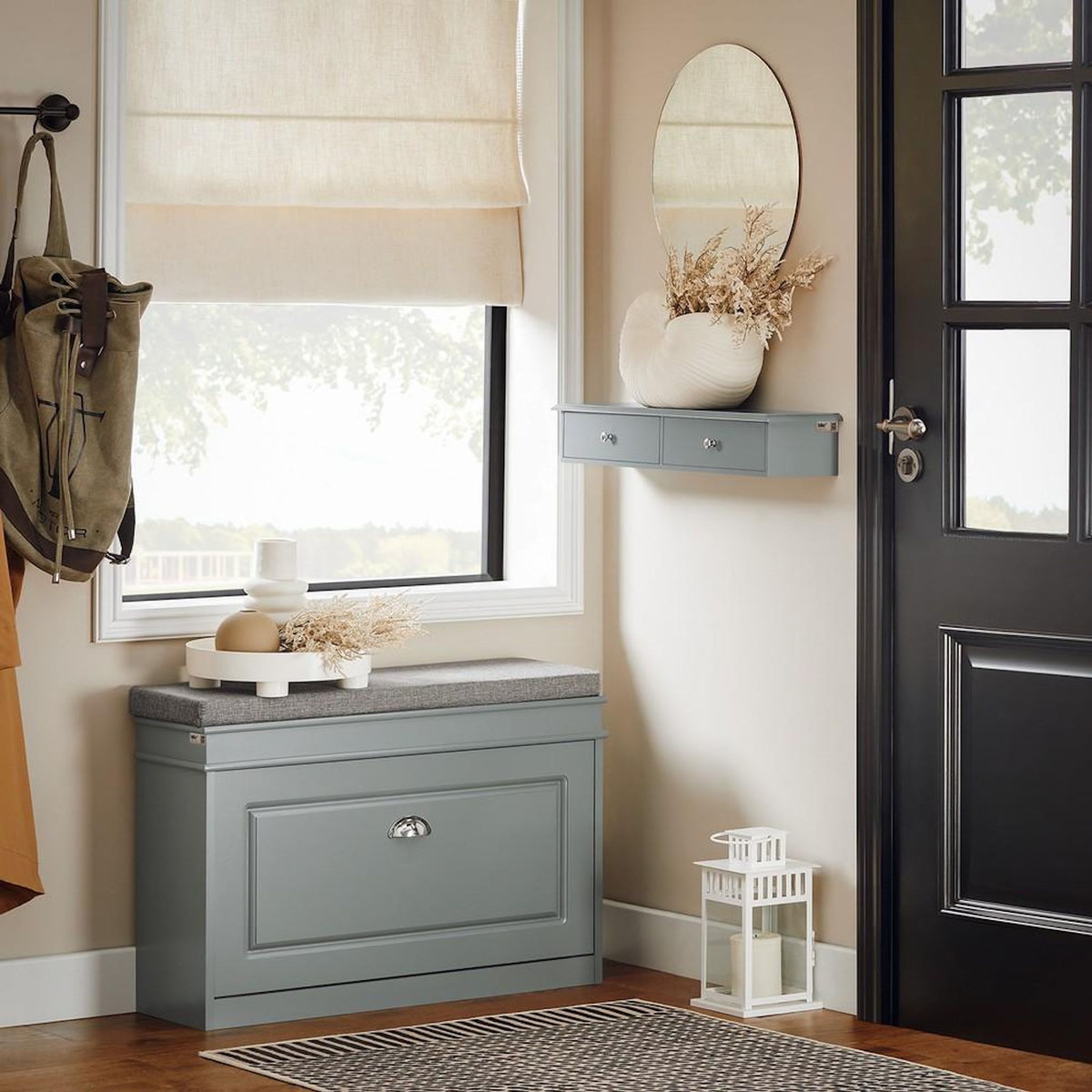 SOBUY SoBuy - Étagère murale avec deux tiroirs - Moderne - FRG43