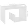 Voir la diapositive 6 : VIDAXL Table d'appoint blanc 59x36x38 cm bois d'ingenierie