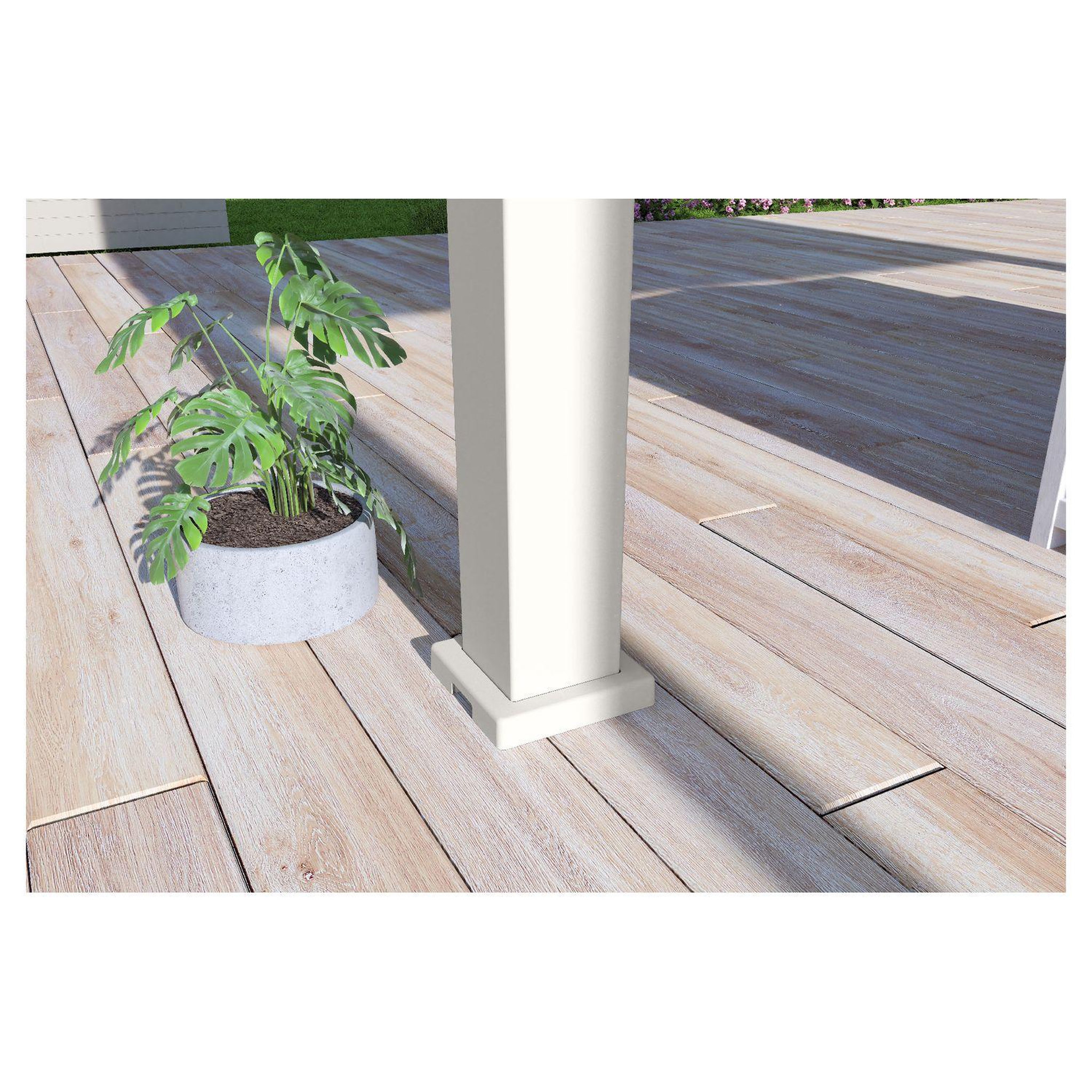 Voir la diapositive 8 : OMBREA Pergola bioclimatique - Autoportante - Blanche - 3x4m - OMBREA