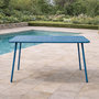 Voir la diapositive 5 : CONCEPT USINE Table de jardin 4 à 6 places 120cm bleu BERGAME