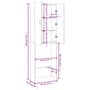 Voir la diapositive 6 : VIDAXL Meuble pour machine a laver Chene marron 64x25,5x190 cm