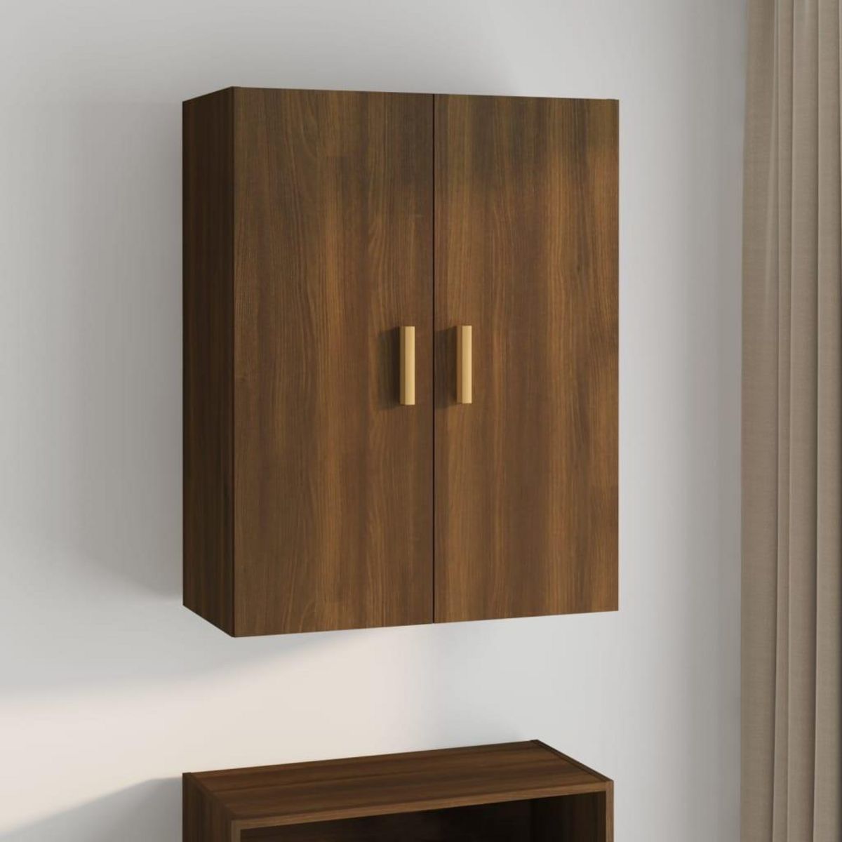 VIDAXL Armoire murale suspendue Chene marron 69,5x34x90 cm