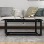 Voir la diapositive 5 : VIDAXL Table basse Noir 110x55x45 cm Bois massif de pin