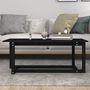 Voir la diapositive 5 : VIDAXL Table basse Noir 110x55x45 cm Bois massif de pin