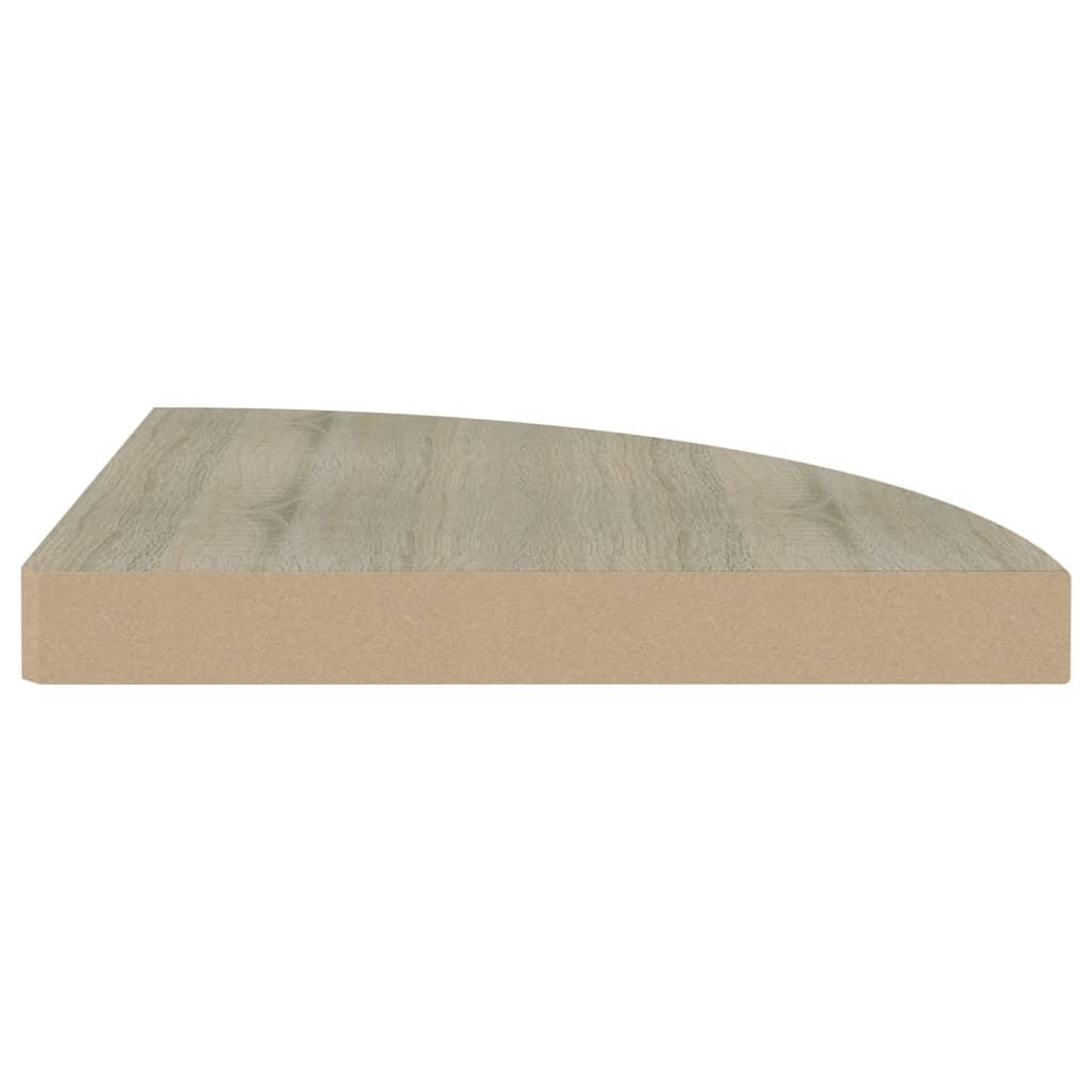 Voir la diapositive 5 : VIDAXL Etageres d'angle flottantes 4 pcs chene 35x35x3,8 cm MDF