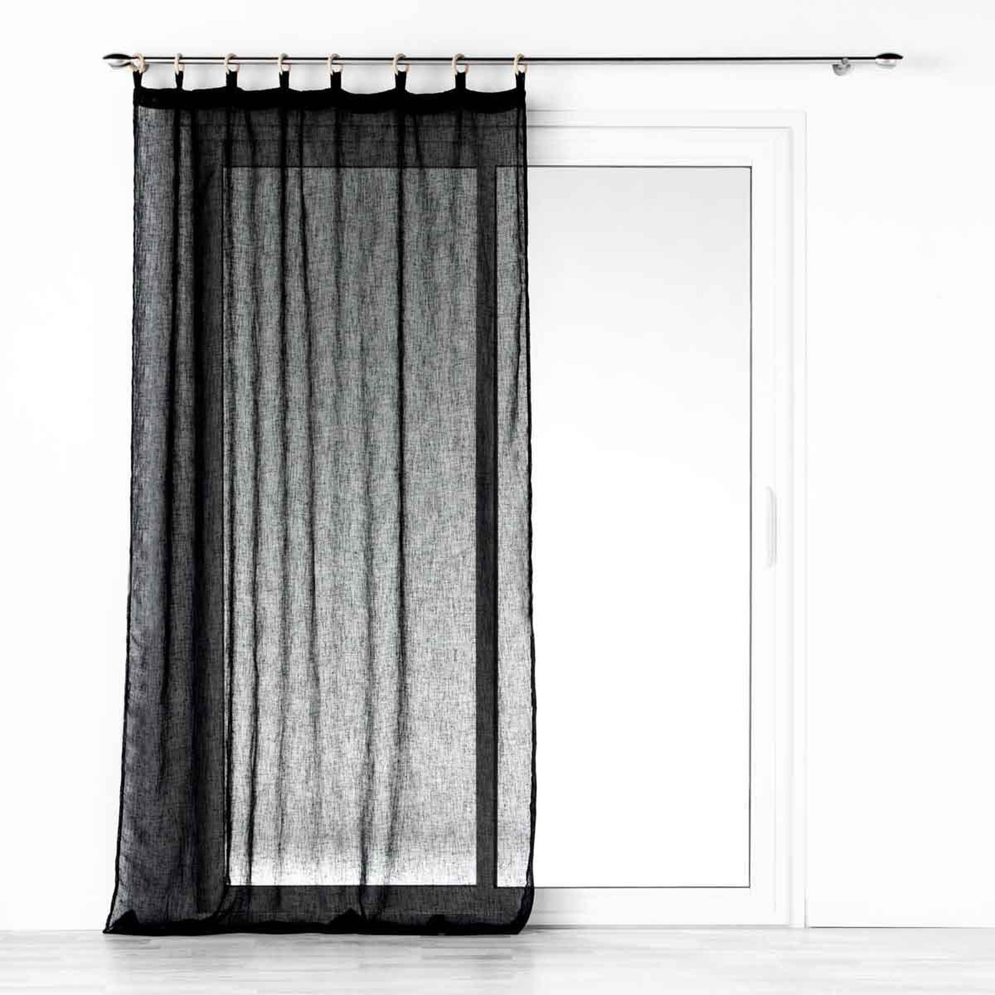 Douceur d'Intérieur Rideau voilage à œillets  minalisa  140x240cm noir