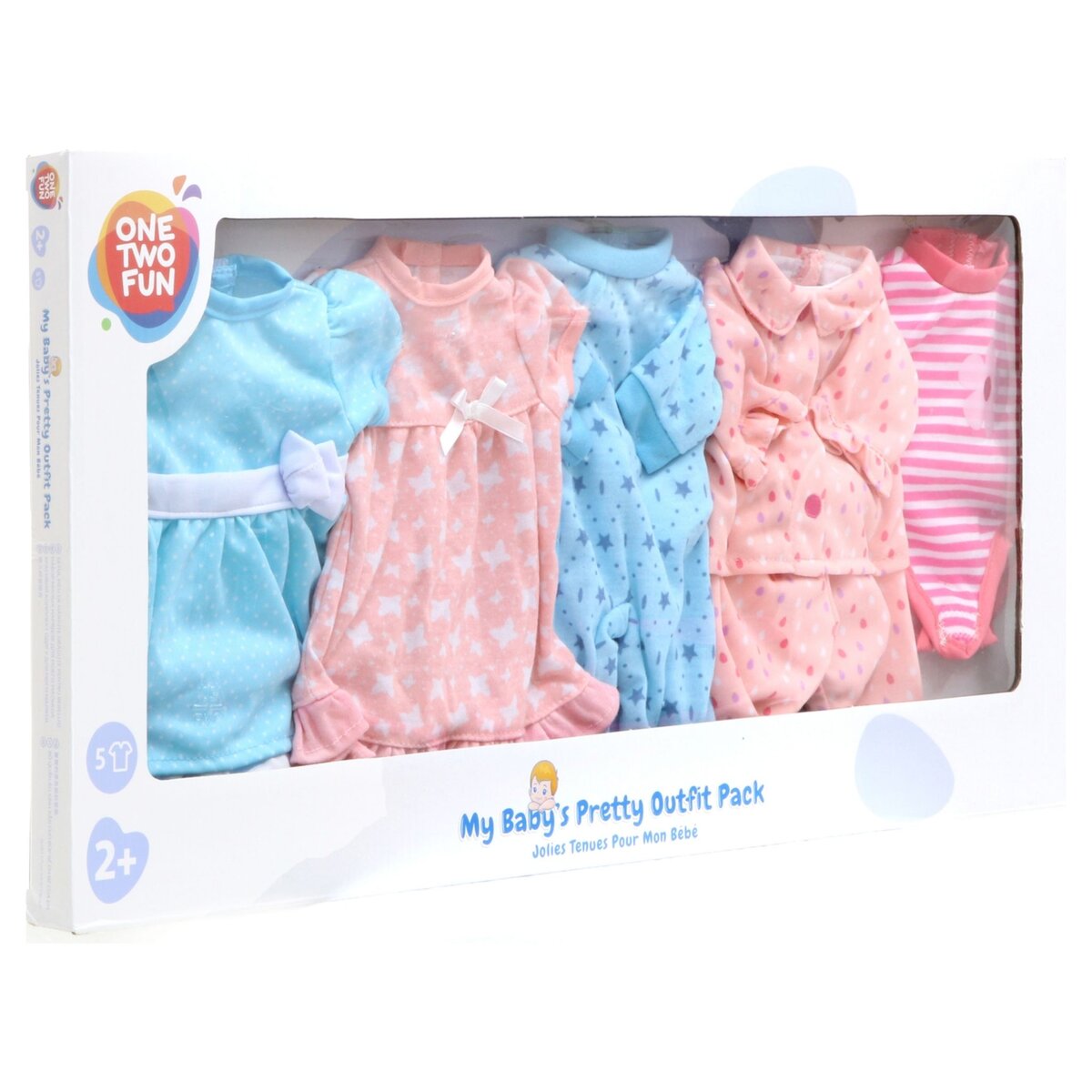 One Two Fun Pack 5 jolies tenues pour poup?�e 35 cm pas cher - Auchan.fr