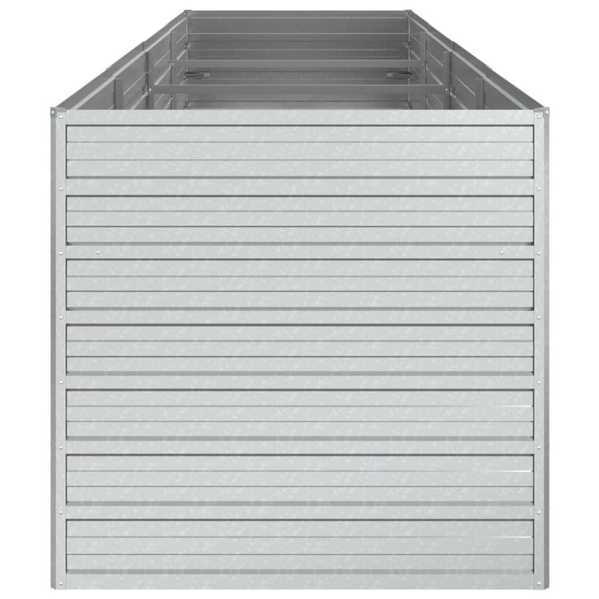 VIDAXL Lit sureleve de jardin 320x80x77 cm Acier galvanise Argente