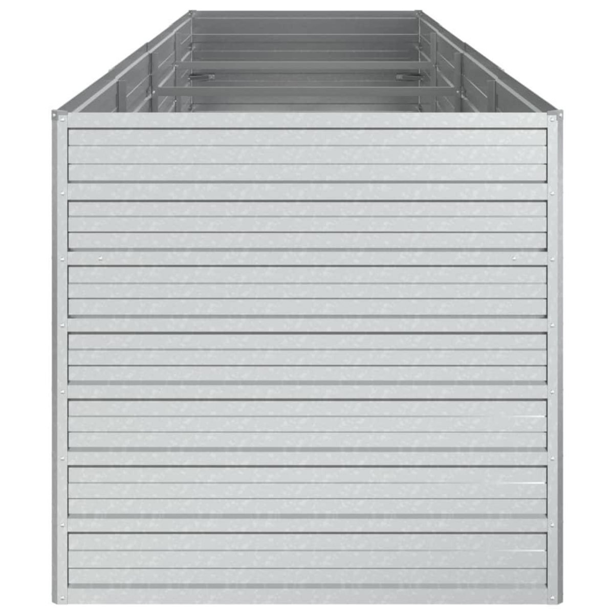 VIDAXL Lit sureleve de jardin 320x80x77 cm Acier galvanise Argente