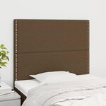 VIDAXL Tetes de lit 2 pcs Marron Fonce 80x5x78/88 cm Tissu