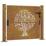 Voir la diapositive 2 : VIDAXL Portail de jardin 105x80 cm acier corten conception de l'arbre