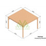 Voir la diapositive 2 : JARDIDECO Pergola en bois Strasbourg avec toit 400 x 400 cm  - Maderland