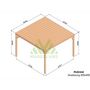 Voir la diapositive 2 : JARDIDECO Pergola en bois Strasbourg avec toit 400 x 400 cm  - Maderland