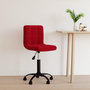 Voir la diapositive 1 : VIDAXL Chaise pivotante de bureau Rouge bordeaux Velours
