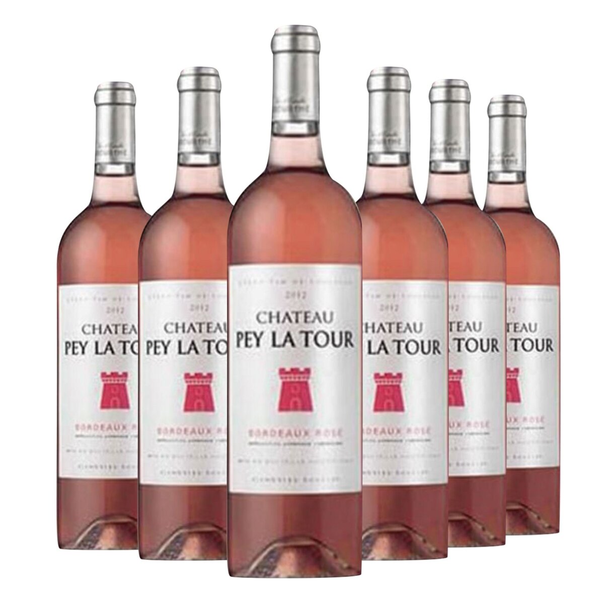 Lot de 6 bouteilles Château Pey la Tour Bordeaux Rosé 2015
