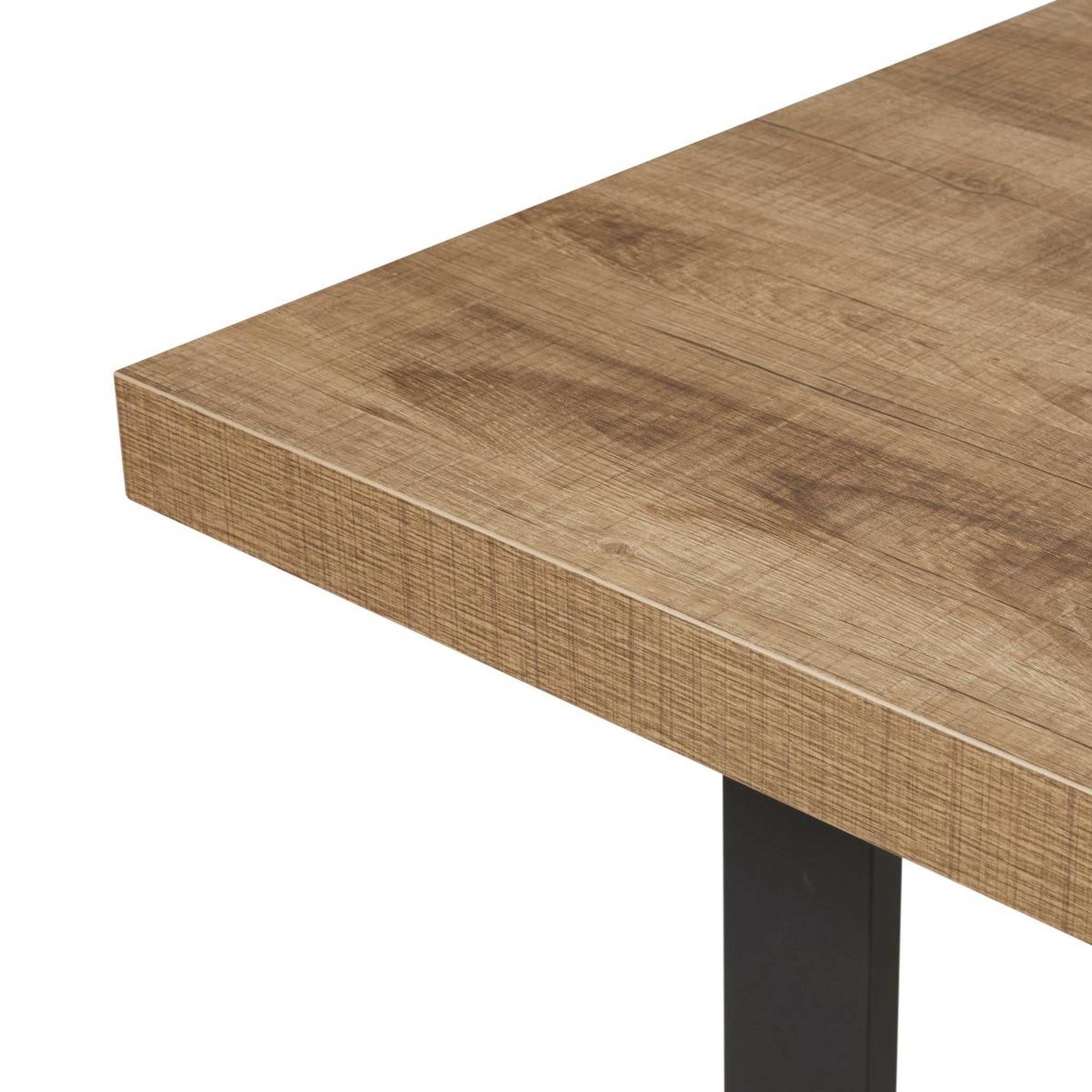 Voir la diapositive 4 : JLC KREATION Table à manger industriel en bois et pied métal 200cm PEDRO
