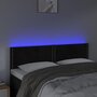 Voir la diapositive 3 : VIDAXL Tete de lit a LED Noir 144x5x78/88 cm Velours