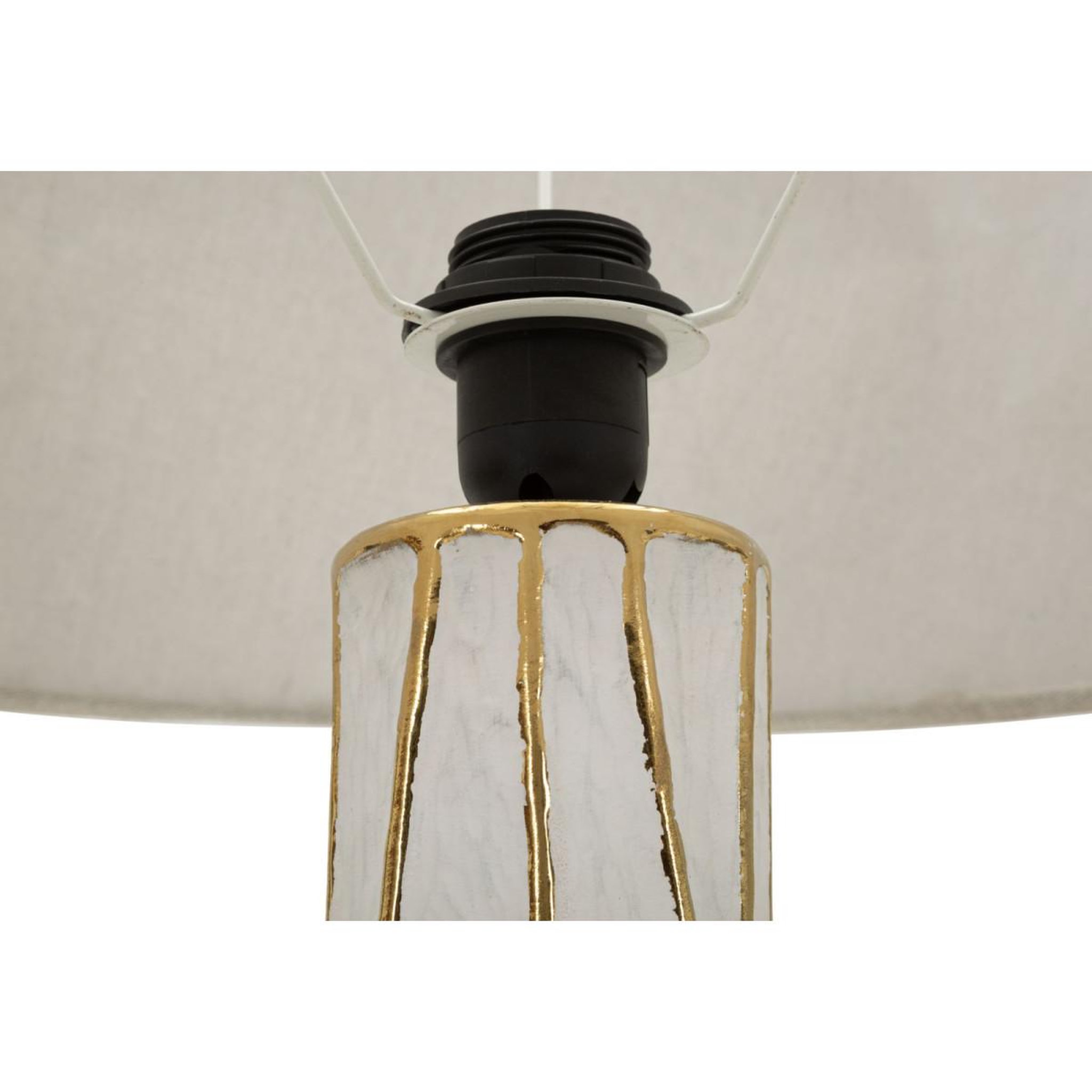Voir la diapositive 2 : Paris Prix Lampe à poser  tangeri  73cm blanc & or