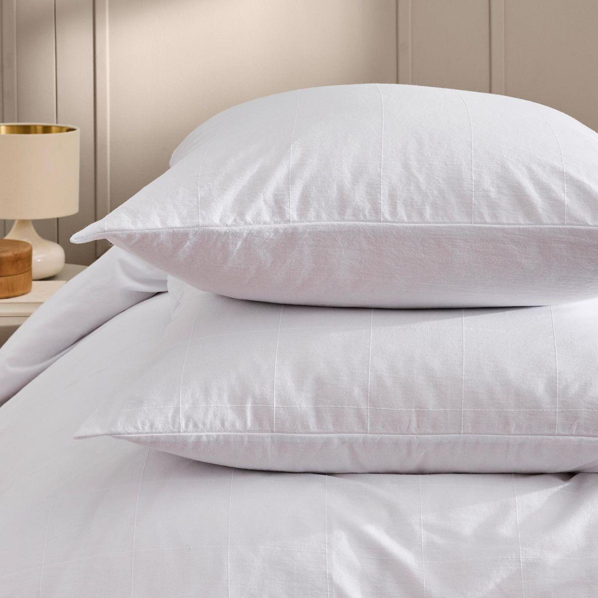 Voir la diapositive 4 : Douceur d'Intérieur Parure de lit 3 pièces  linella  240x220cm blanc